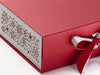 Sample Silver Snowflake FAB Sides® Featured on Red Gift Box