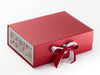 Silver Snowflakes FAB Sides® Featured on Red A4 Deep Gift Box with Silver Sparkle Ribbon