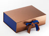 Sample Cobalt Blue FAB Sides® Featured on Copper A4 Deep Gift Box with Cobalt Blue Ribbon