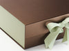 Sage Green FAB Sides® Featured on Bronze Gift Box with Spring Moss and Seafoam Green Double Ribbon