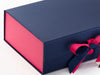 Navy Gift Box Featuring Hot Pink FAB Sides® and Ribbon