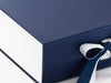 Sample White Gloss FAB Sides® Featured on Navy Blue Gift Box