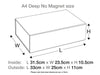 Sample White A4 Deep No Magnet Gift Box No Ribbon Assembled Size