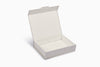 Natural Linen A4 Shallow Gift Box with Lid Open