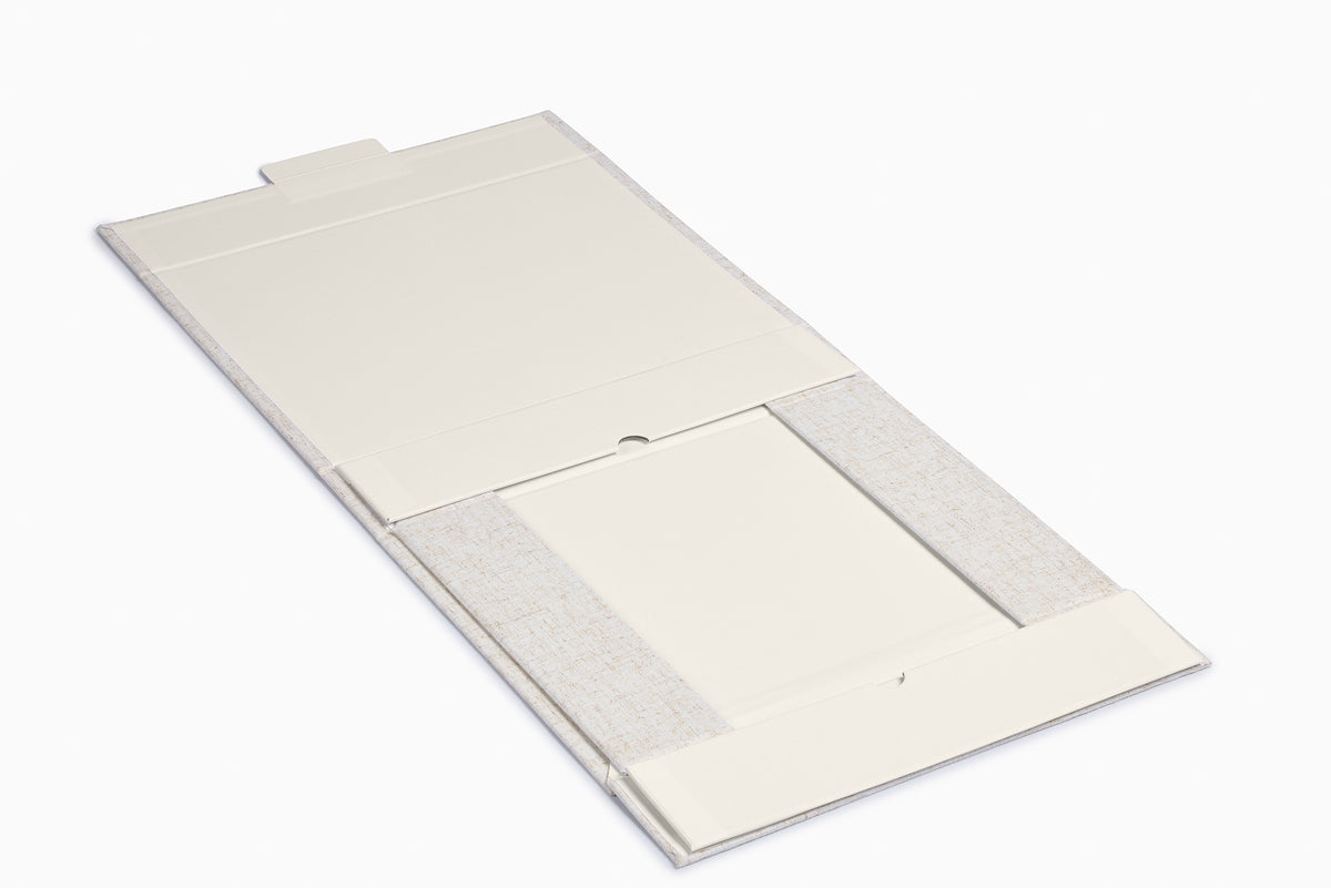 Natural Linen A4 Shallow Gift Box Supplied Flat
