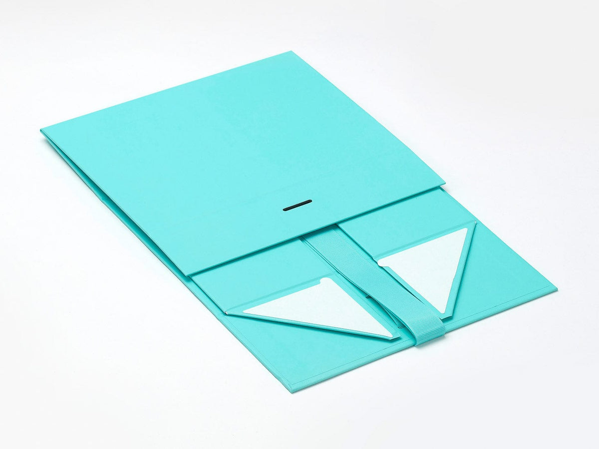 Robin Egg Blue A5 Deep Gift Box Sample Supplied Flat with Ribbon