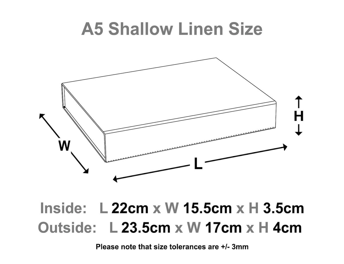 A5 Shallow Linen Line  Drawing in Centimetres
