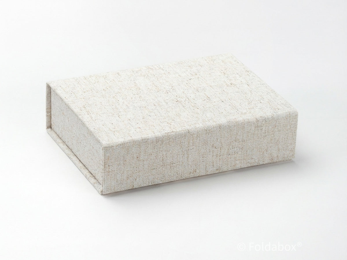Natural Linen A6 Shallow Gift Box