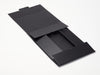 Black A4 Deep No Magnets Sample Gift Box Open Flat