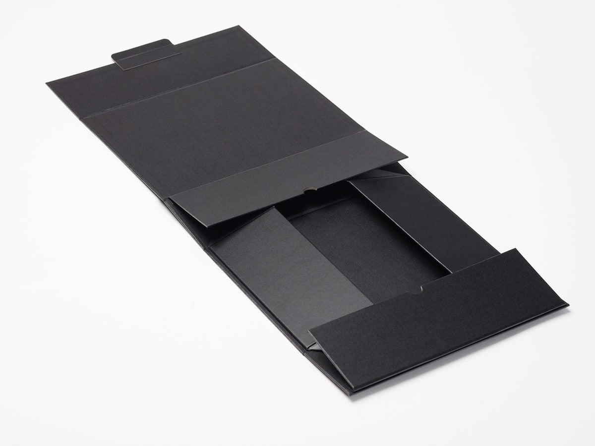 Black A4 Deep No Magnets Sample Gift Box Open Flat
