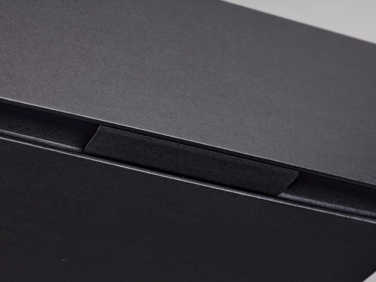 Black No Magnet Gift Box Sample Front Closure Tab