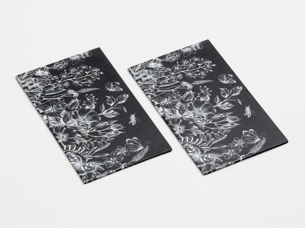Black Botanical Sketch FAB Sides® Decorative Side Panels For A5 Deep Gift Boxes