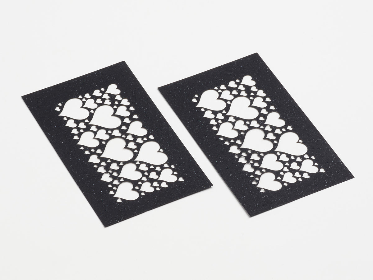Black Hearts FAB Sides® Decorative Side Panels For A5 Deep Gift Boxes
