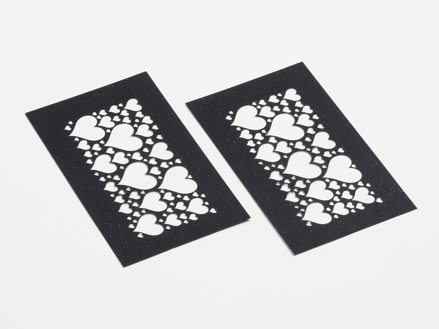 Black Hearts FAB Sides® Decorative Side Panels For A5 Deep Gift Boxes