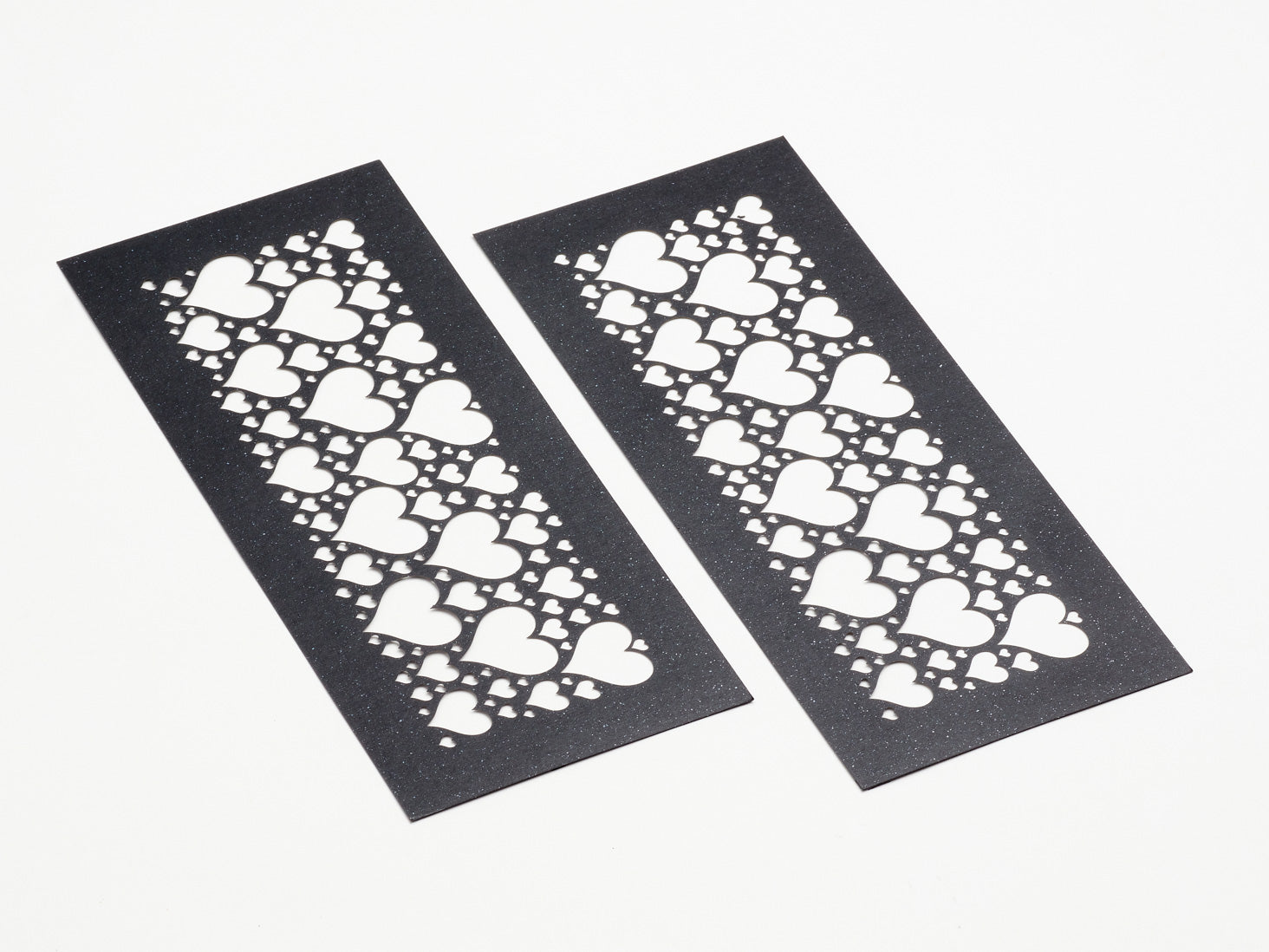 Black Hearts FAB Sides® Decorative Side Panels for A4 Deep Gift Boxes