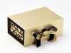 Gold A5 Deep Gift Box Featuring Black Hearts FAB Sides®