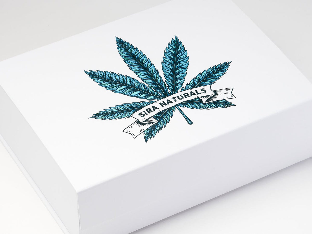 White Gift Box Featuring CMYK Digital Print to Lid