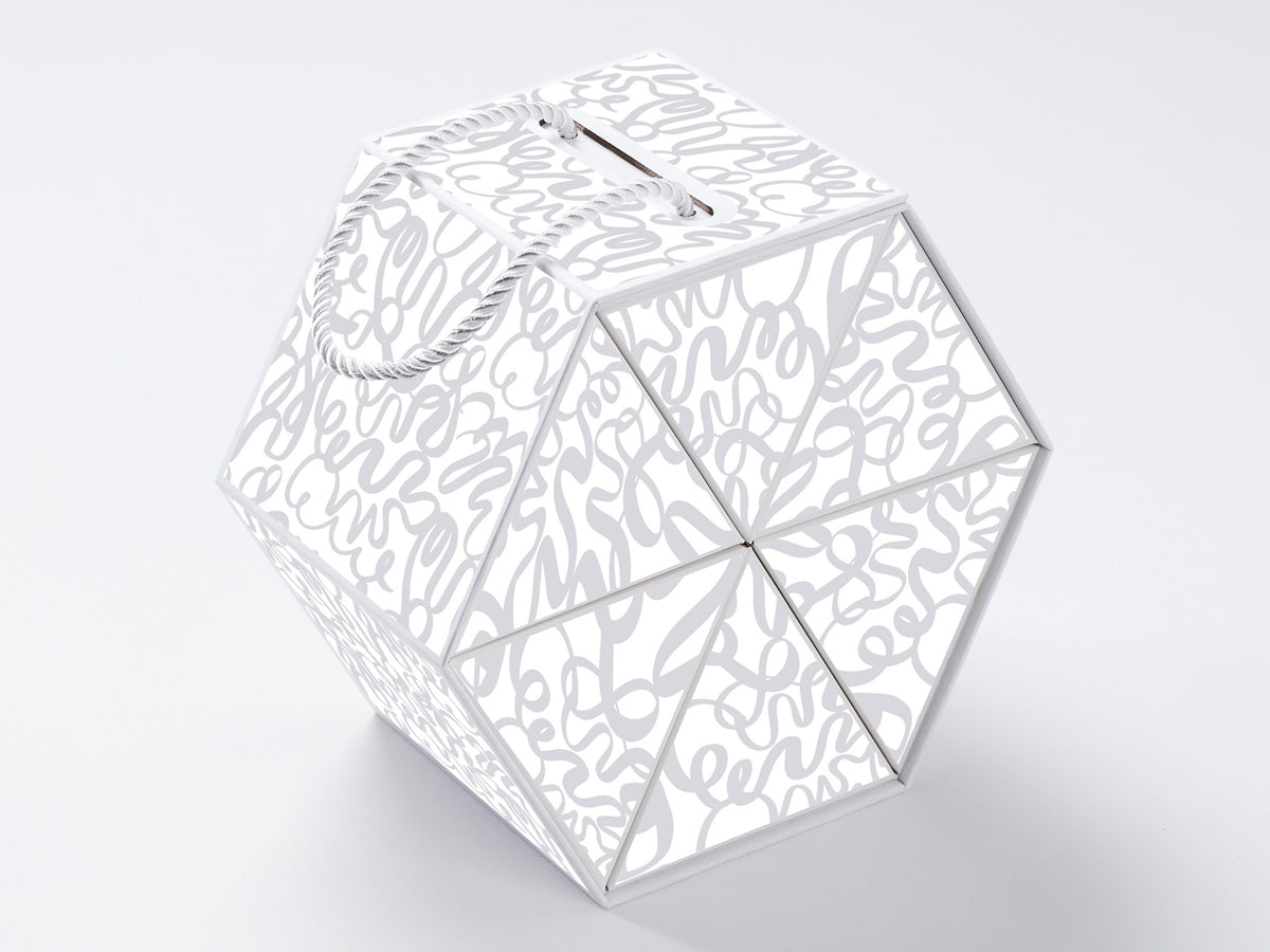 Custom Label Branded White Hexagonal Multi-Compartment Gift Box
