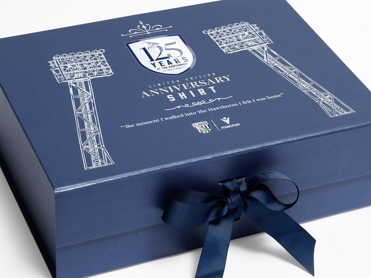 125 Years Anniversary Digital Printing design on Navy A4 Deep with Changeable ribbon Gift Box