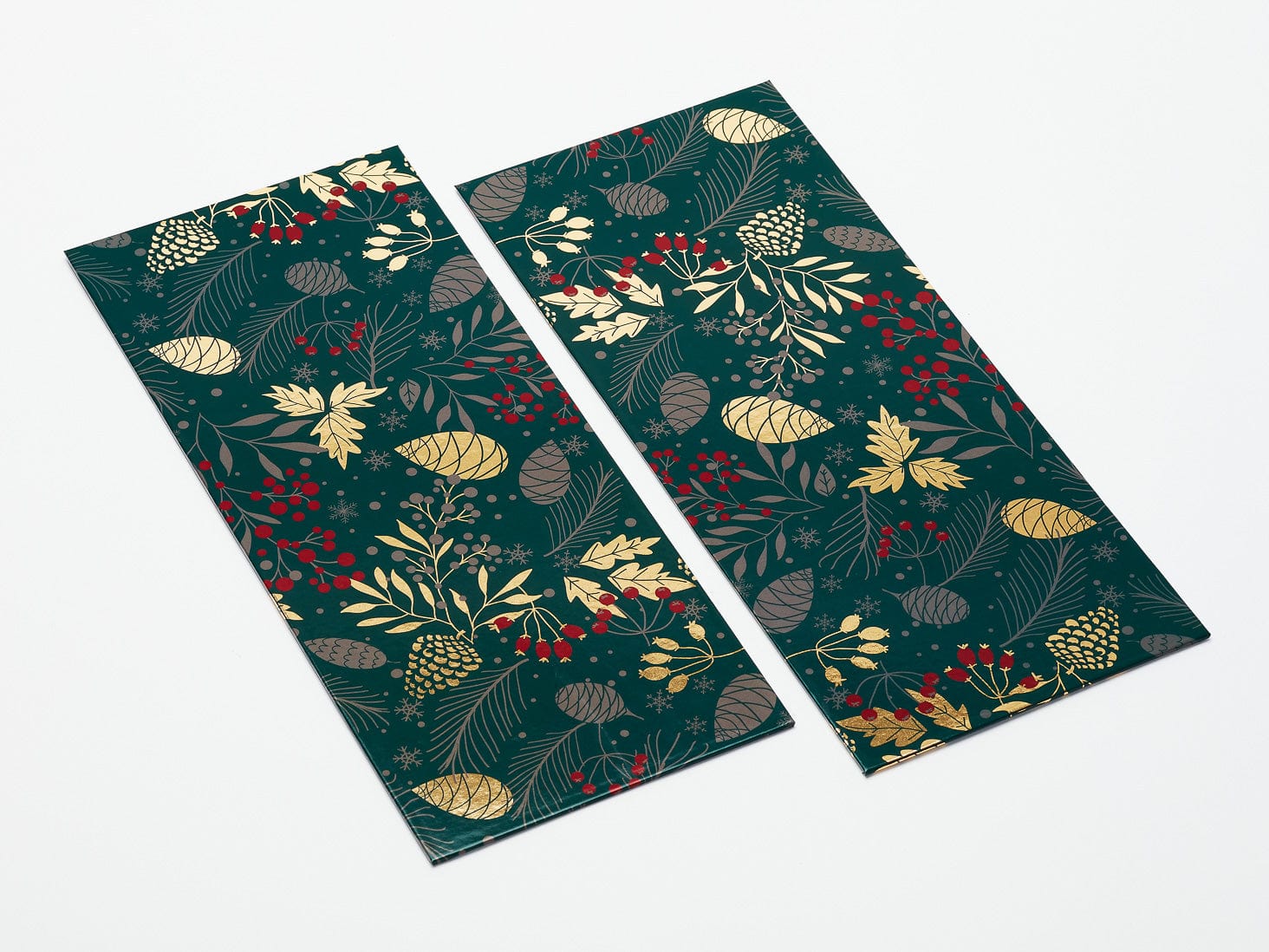 Forest Green Pine Cone Panels for XL Deep Gift Boxes