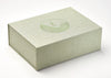 Sage Green  Linen Gift Box with Green Foil Logo
