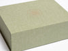 Sage Green A4 Deep Linen Gift Boxes with Rose Gold Foiled Logo