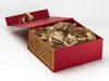 Gold Tissue Paper Featured with Red Gift Box and Gold Snowflakes FAB Sides®