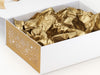 Gold Snowflake FAB Sides® Decorative Side Panels Featured on White Gift Box