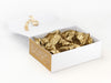 Gold Tissue Paper Featured with White Gift Box and Gold Snowflakes FAB Sides®