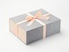 Hessian Linen FAB Sides® Featured on Gray Linen Gift Box with Peach Fuss Tissue