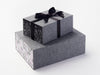 Gray Linen A5 Deep and A4 Deep No Magnet Gift Boxes with Black Botanical Sketch and Love Doodle FAB Sides®