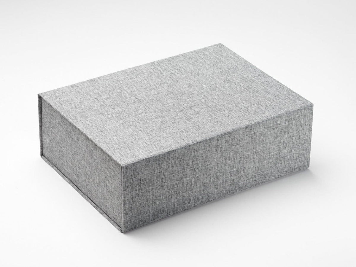 Gray Linen A4 Deep No Magnet Gift Box