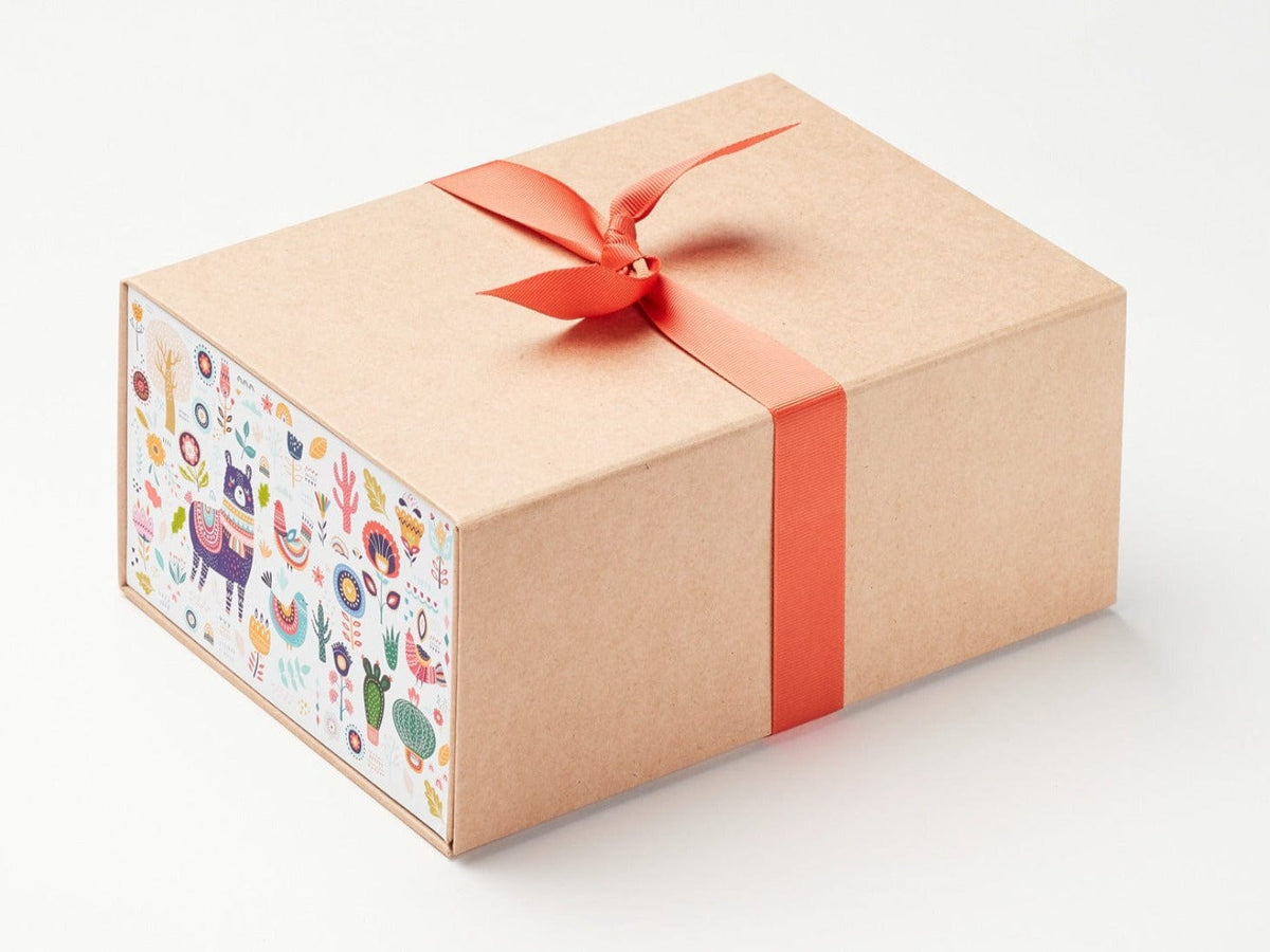 Mexican Mix FAB Sides® Featured on Kraft A5 Deep Gift Box with Terracotta Ribbon