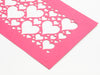 Sample Hot Pink Hearts FAB Sides® Decorative Side Panels Close Up - A4 Deep