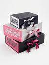 Hot Pink Hearts FAB Sides® Featured on Silver and Black Gift Boxes