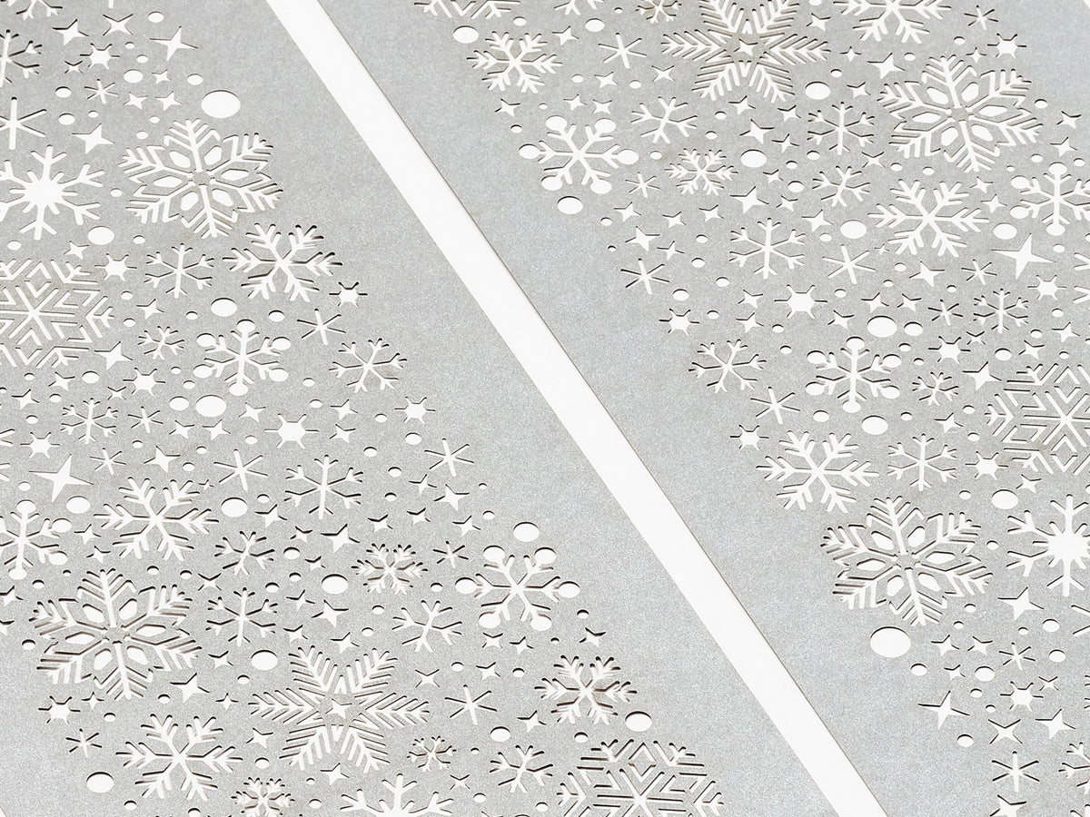 Silver Snowflake FAB Sides® Decorative Side Panels Close Up