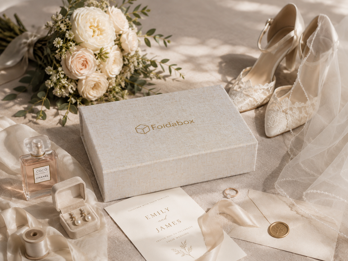 Natural Linen Gift Box for Wedding Gifts