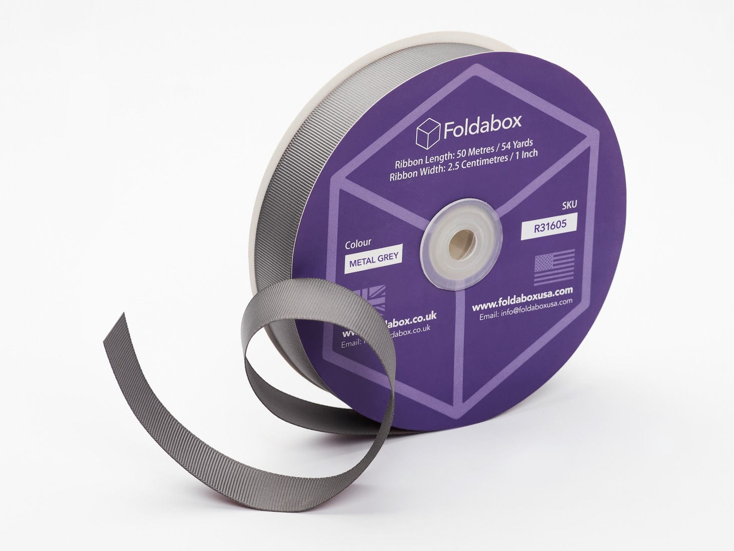 Metal Gray 54 Yard Ribbon Roll