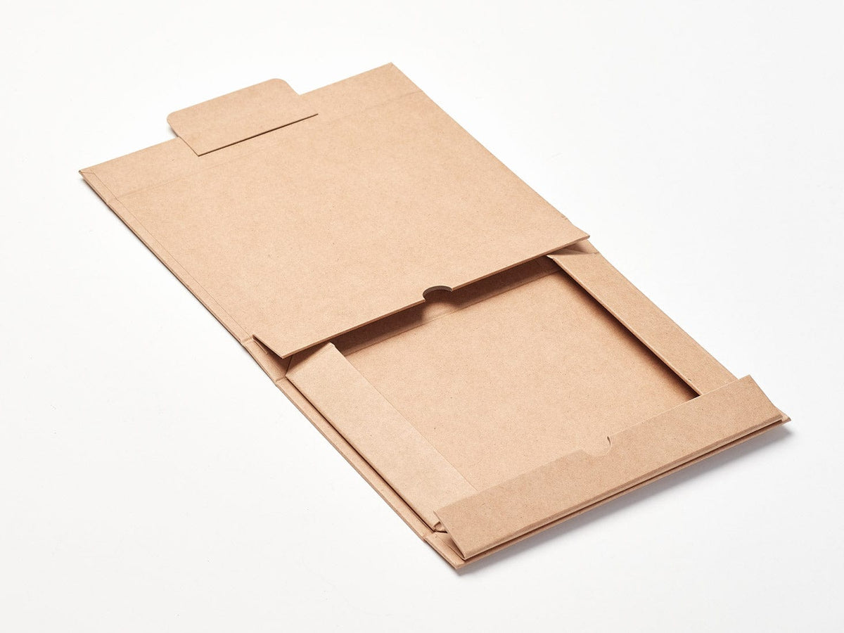 Sample Natural Kraft A5 Shallow No Magnets Gift Box Open Flat