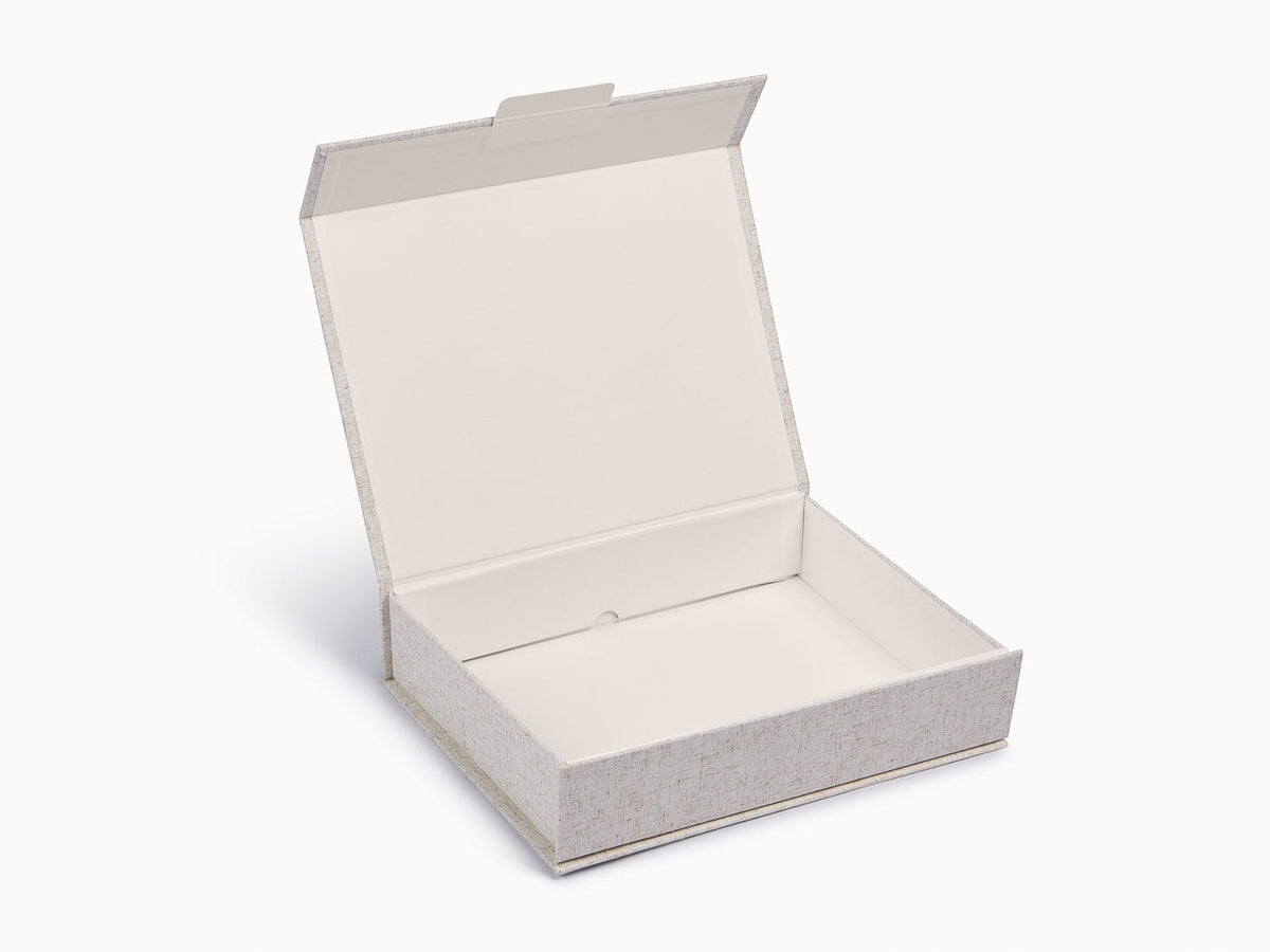Sample Natural Linen A4 Shallow Gift Box No Magnets