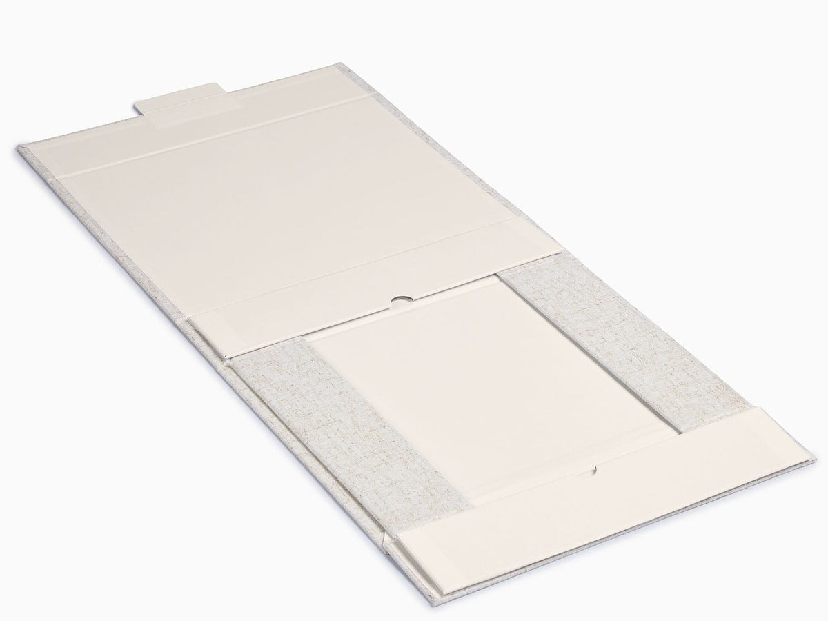 Sample Natural Linen A4 Shallow Gift Box No Magnets