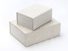 Natural Linen A5 Deep and A4 Deep Gift Boxes Stacked