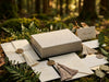 A6 Shallow Natural Linen Gift Box For Wedding Stationery