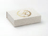 Natural Linen A6 Shallow Gift Box With Custom For l Logo