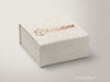 Small Linen Gift Box With Custom Foil Logo