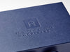 Navy Blue Gift Box with Custom Debossed Logo