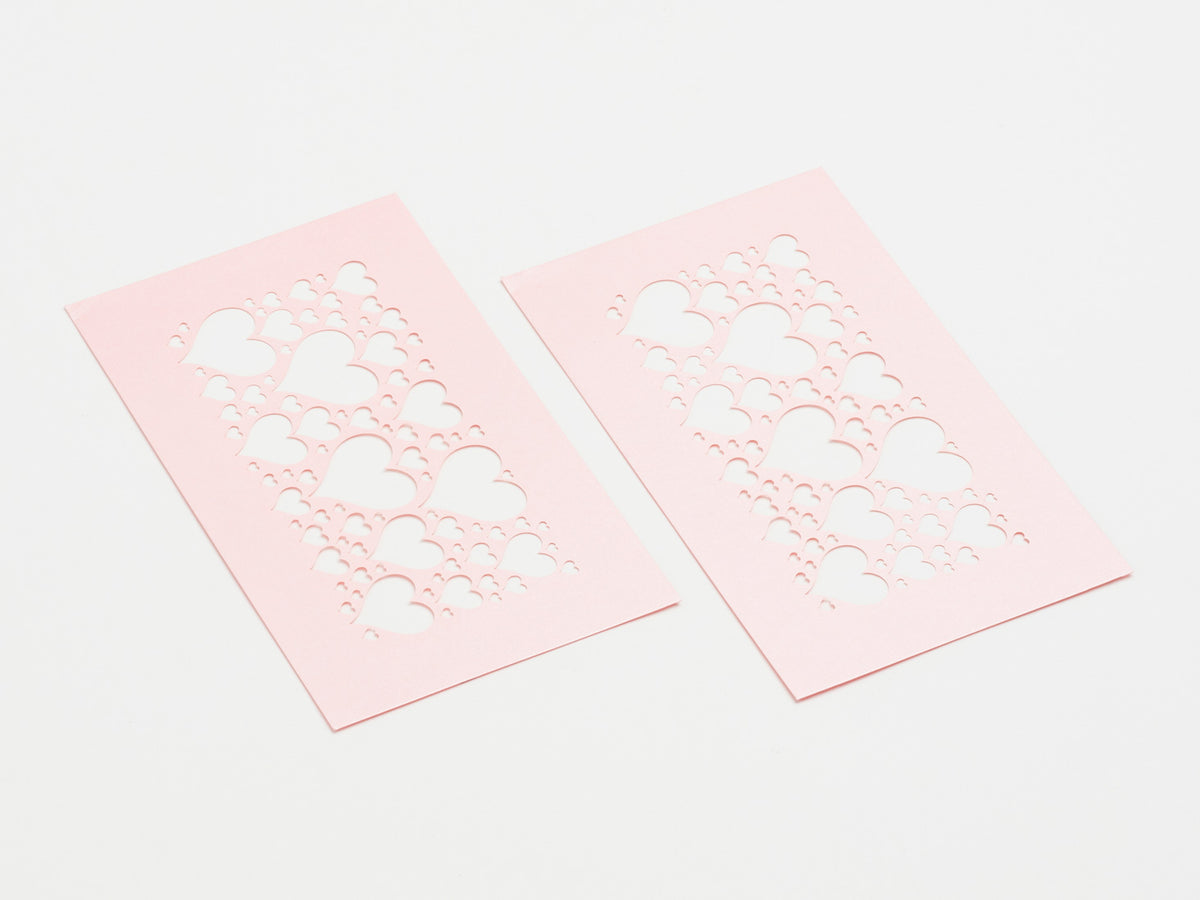 Pale Pink Hearts FAB Sides® Decorative Side Panels - A5 Deep
