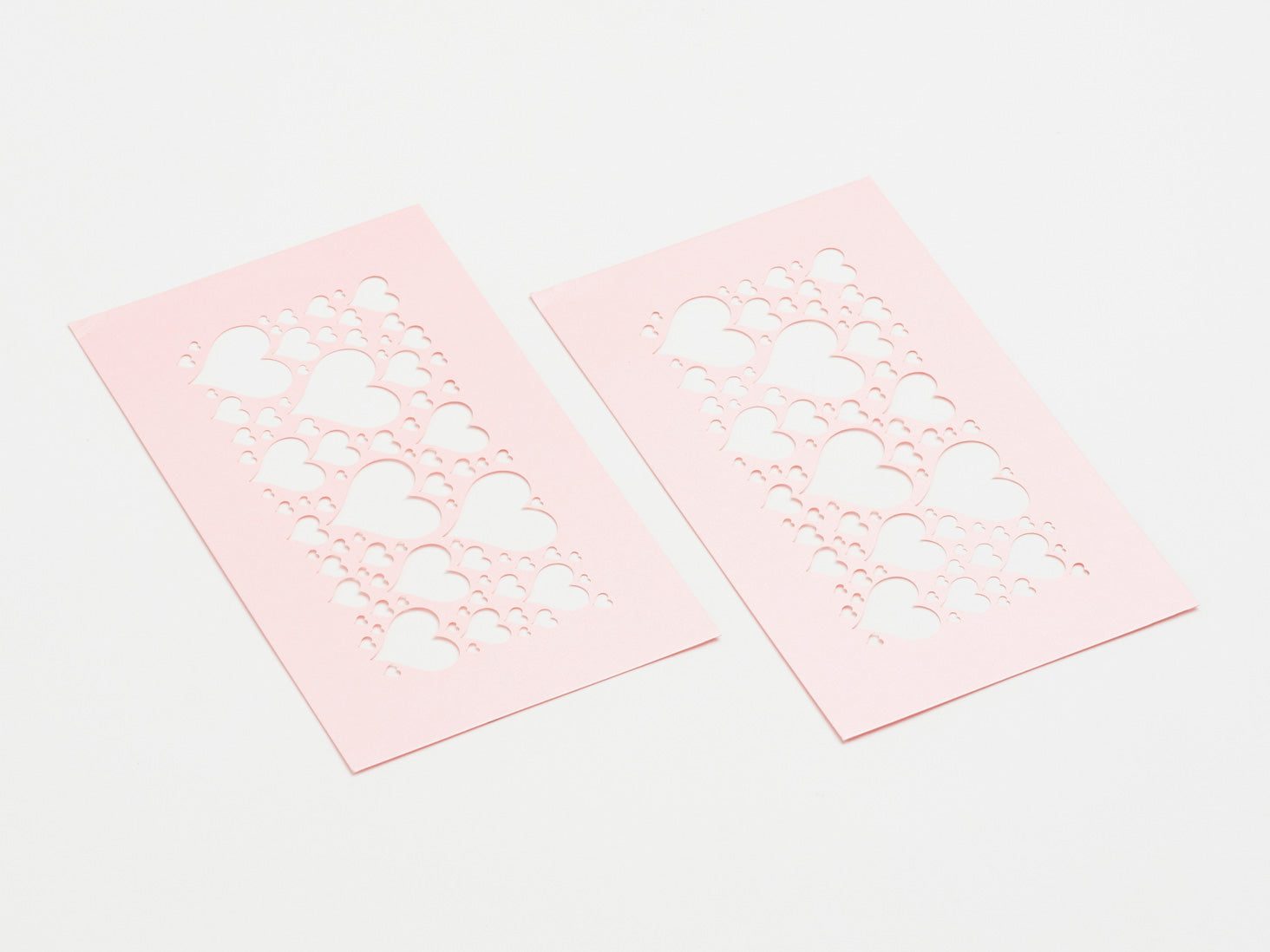 Sample Pale Pink Hearts FAB Sides® Decorative Side Panels - A5 Deep