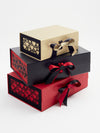 Black Hearts FAB Sides® Featured on Red Gift Box with Black Satin Ribbon