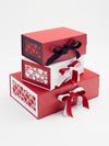 Black and White Hearts FAB Sides® on Red and White Gift Boxes